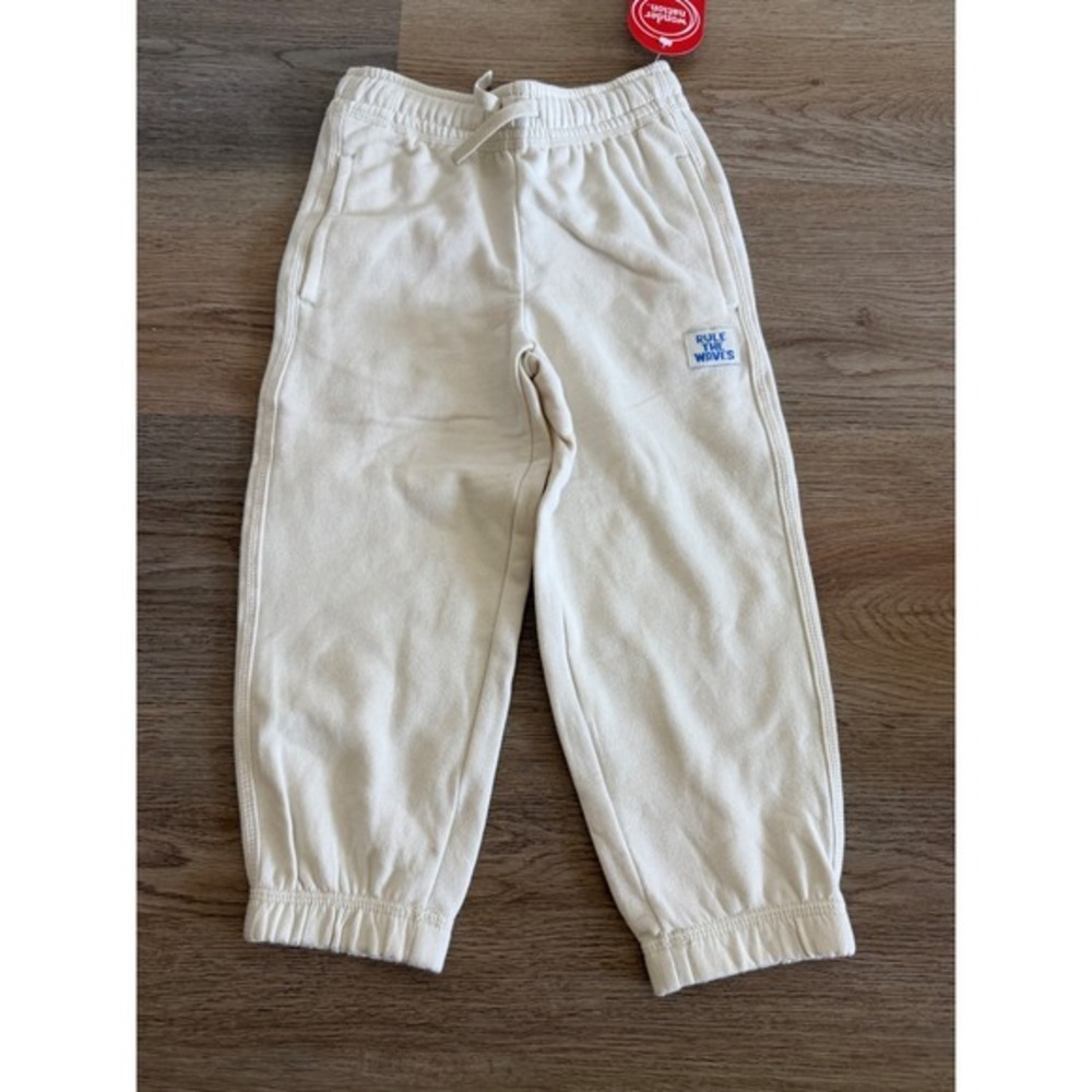 Boys Cream Rule The Waves Jogger Pants Size 5 NWT